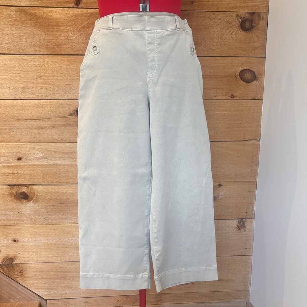 SPANX Cream Wide-Leg Chinos